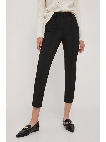 Kalhoty Joop dámské černá barva přiléhavé high waist
