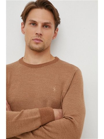 Vlněný svetr Polo Ralph Lauren pánský béžová barva lehký