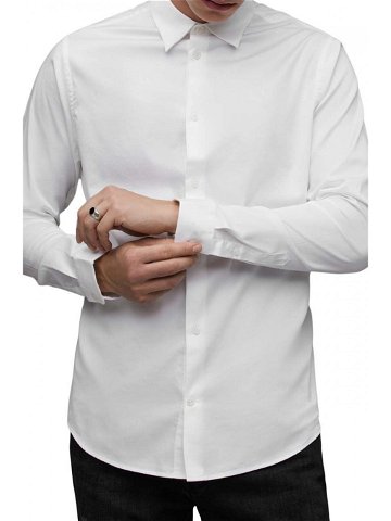 Košile AllSaints Simmons pánské bílá barva slim s klasickým límcem
