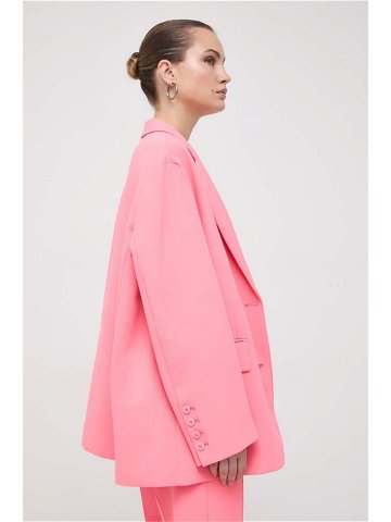 Sako MAX & Co x Anna Dello Russo růžová barva oversize