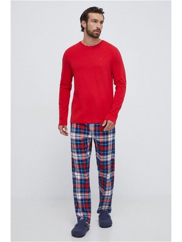 Pyžamo Tommy Hilfiger červená barva