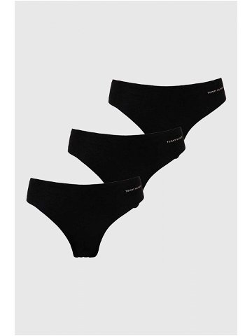 Kalhotky Tommy Hilfiger 3-pack černá barva UW0UW03871