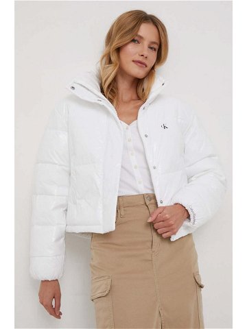 Bunda Calvin Klein Jeans dámská bílá barva zimní oversize