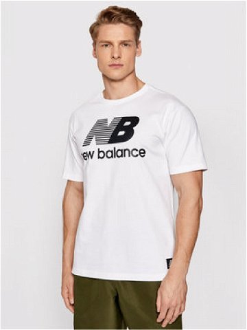 New Balance T-Shirt MT01518 Bílá Relaxed Fit