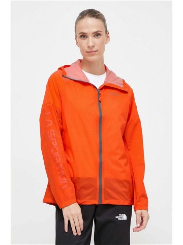 Nepromokavá bunda LA Sportiva Pocketshell dámská oranžová barva