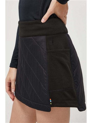 Sportovní sukně Smartwool Smartloft černá barva mini