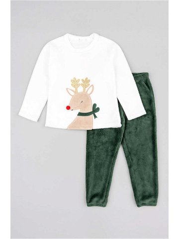 Dětské pyžamo zippy zelená barva s aplikací