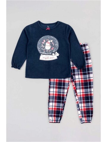 Dětské bavlněné pyžamo zippy tmavomodrá barva s potiskem