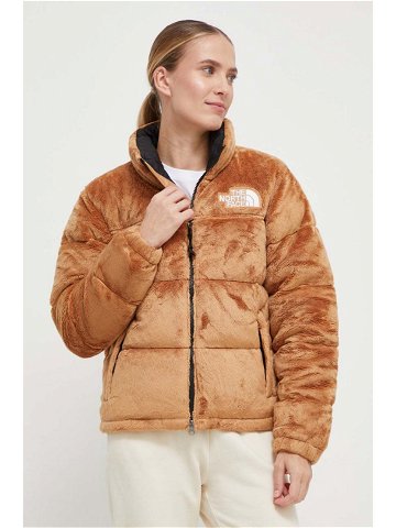 Péřová bunda The North Face dámská béžová barva zimní