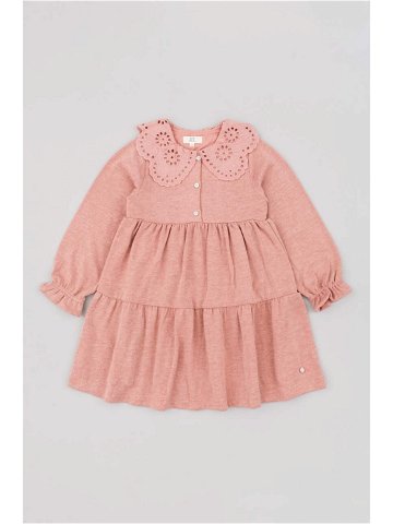 Dívčí šaty zippy růžová barva mini