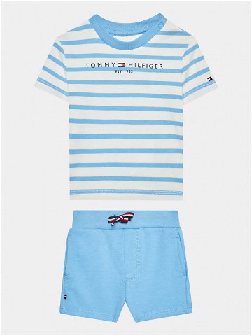 Tommy Hilfiger Sada tričko a sportovní šortky KN0KN01596 Modrá Regular Fit