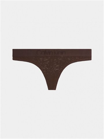 Calvin Klein Underwear Kalhotky string 000QF7287E Hnědá