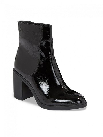 Calvin Klein Jeans Polokozačky Mid Block Heel Boot Naplak Wn YW0YW01258 Černá