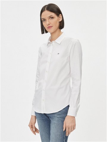 Gant Košile Slim Stretch Oxford 4300141 Bílá Slim Fit