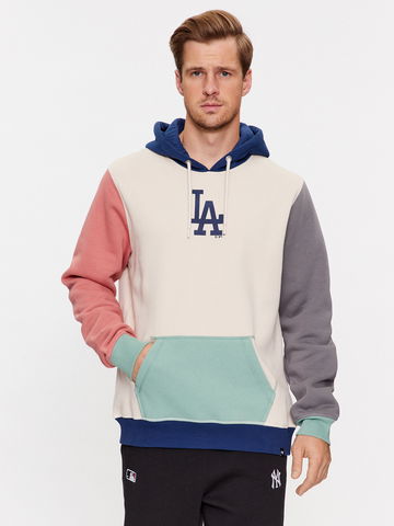 47 Brand Mikina Los Angeles Dodgers BB012PMOPXQ601378BN Béžová Regular Fit