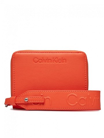 Calvin Klein Velká dámská peněženka Gracie Wallet W Strap Md K60K611387 Oranžová