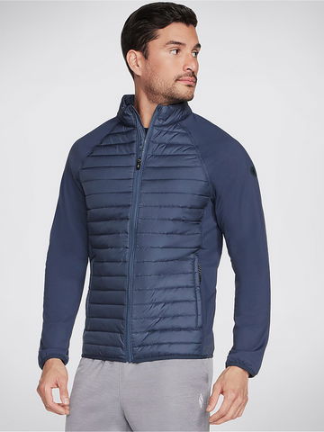 Skechers Bunda pro přechodné období Goshield Hybrid Jacket JA23 Tmavomodrá Regular Fit