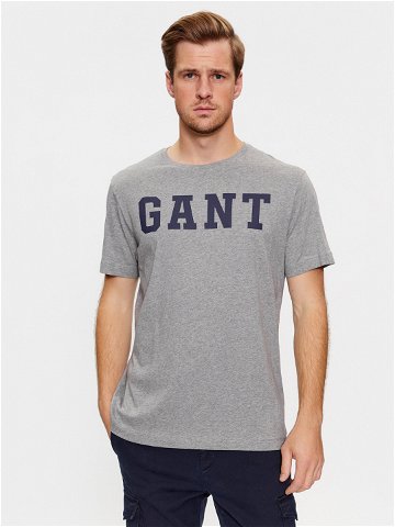 Gant T-Shirt Md Gant Ss 2003213 Šedá Regular Fit