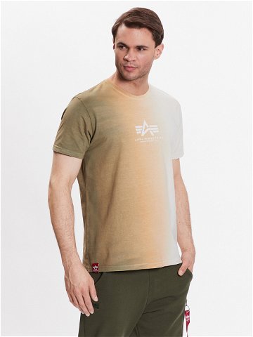 Alpha Industries T-Shirt ML Batik T 136502 Béžová Regular Fit