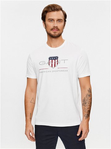 Gant T-Shirt Reg Archive Shield Ss 2003199 Bílá Regular Fit