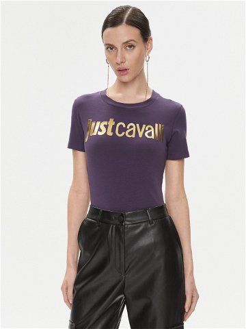 Just Cavalli T-Shirt 75PAHT00 Fialová Regular Fit