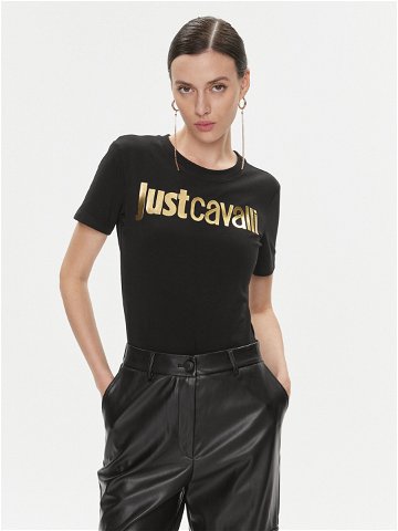 Just Cavalli T-Shirt 75PAHT00 Černá Regular Fit