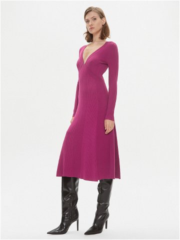 Pinko Úpletové šaty Coccodrillo 102023 A18P Růžová Regular Fit