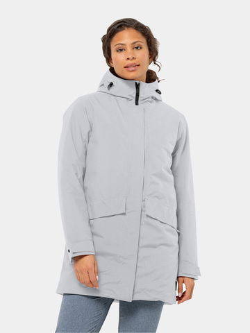 Jack Wolfskin Zimní bunda Tempelhof Coat 1116151 Šedá Regular Fit