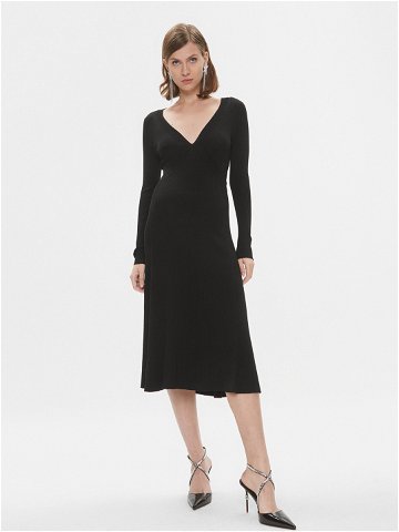 Pinko Úpletové šaty Coccodrillo 102023 A18P Černá Regular Fit