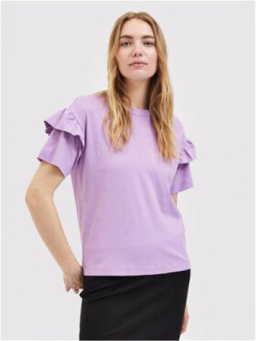 Selected Femme T-Shirt Rylie 16079837 Fialová Regular Fit