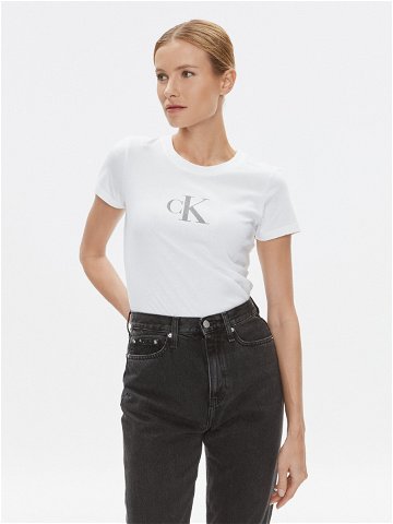 Calvin Klein Jeans T-Shirt J20J222961 Bílá Slim Fit