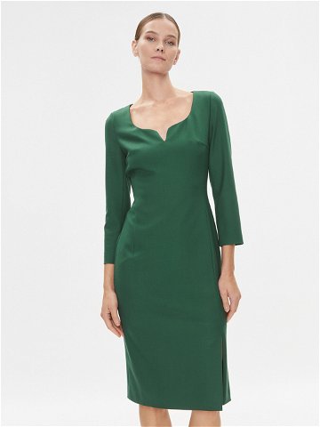 Boss Koktejlové šaty Dihera1 50502930 Zelená Slim Fit