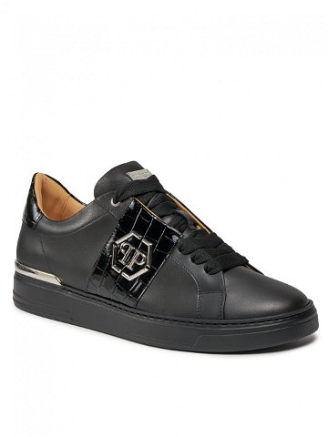 PHILIPP PLEIN Sneakersy Leather Lo-Top Sneakers AACS USC0513 PLE010N Černá