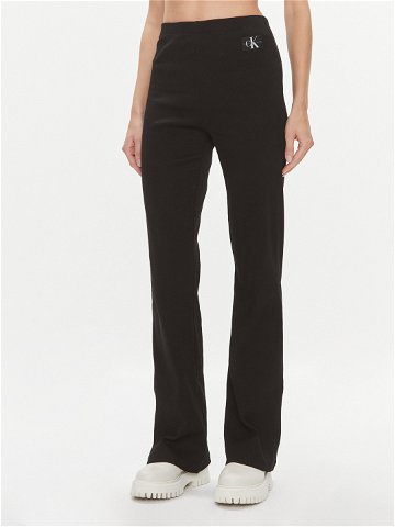 Calvin Klein Jeans Kalhoty z materiálu J20J222598 Černá Straight Fit