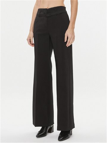 Imperial Kalhoty z materiálu P9990015Q Černá Relaxed Fit