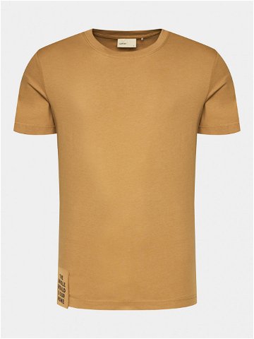 Outhorn T-Shirt OTHAW23TTSHM0937 Zlatá Regular Fit