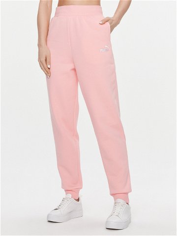 Puma Teplákové kalhoty Ess Embroidery 670007 Růžová Regular Fit