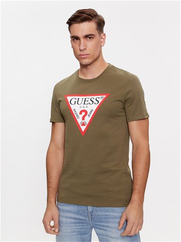 Guess T-Shirt Logo M2YI71 I3Z14 Zelená Slim Fit