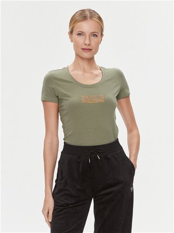 Guess T-Shirt W4RI33 J1314 Zelená Slim Fit