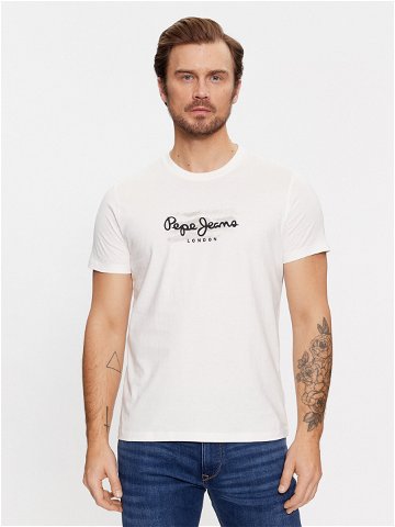 Pepe Jeans T-Shirt Castle PM509204 Bílá Regular Fit