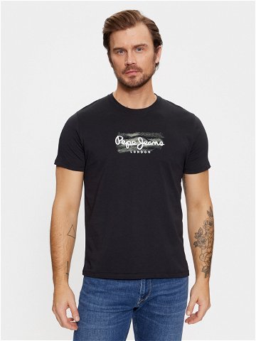 Pepe Jeans T-Shirt Castle PM509204 Černá Regular Fit