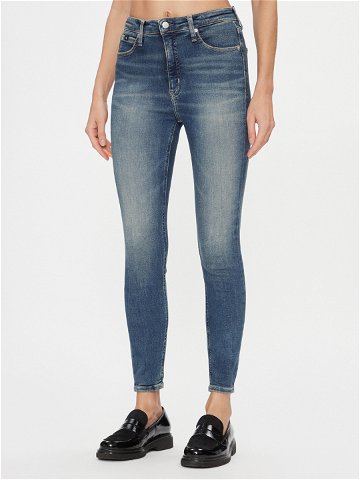 Calvin Klein Jeans Jeansy High Rise Super Skinny Ankle J20J222146 Modrá Skinny Fit