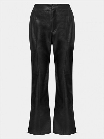 Gina Tricot Kalhoty z imitace kůže 20745 Černá Straight Fit