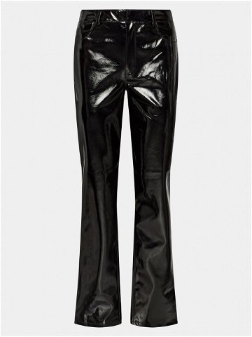 Gina Tricot Kalhoty z imitace kůže 21348 Černá Regular Fit
