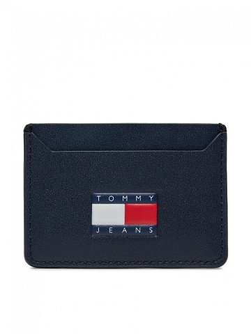 Tommy Jeans Pouzdro na kreditní karty Tjm Heritage Leather Cc Holder AM0AM12085 Tmavomodrá