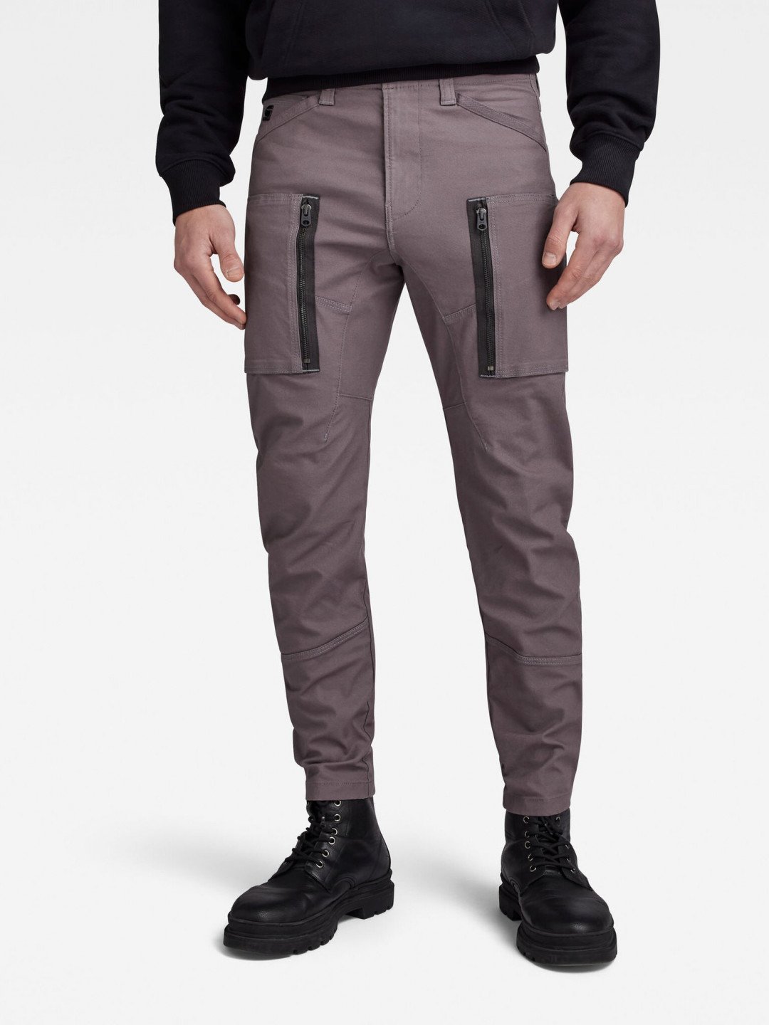 G-Star Raw Kalhoty z materiálu Zip Pkt 3D D21975-D504-G077 Šedá Skinny Fit