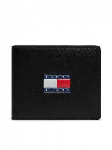 Tommy Jeans Velká pánská peněženka Tjm Heritage Leather Cc & Coin AM0AM12086 Černá