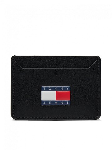 Tommy Jeans Pouzdro na kreditní karty Tjm Heritage Leather Cc Holder AM0AM12085 Černá