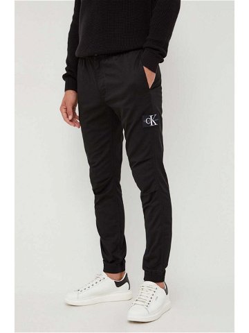 Kalhoty Calvin Klein Jeans pánské černá barva
