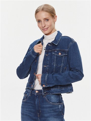 Tommy Jeans Jeansová bunda Izzie DW0DW17211 Tmavomodrá Slim Fit